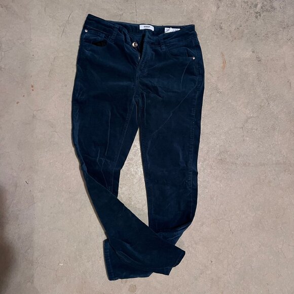 Kensie Pants - EUC Kensie Dark Teal Velvet Skinny Jeans Sz 2/26